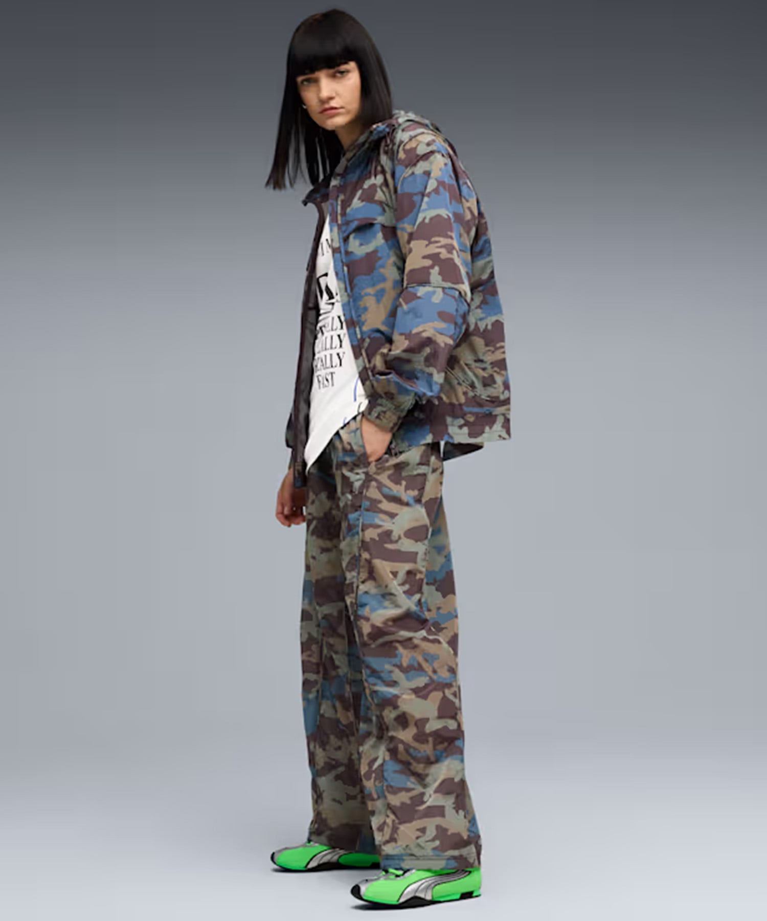 h-streetの緑色の着用画像