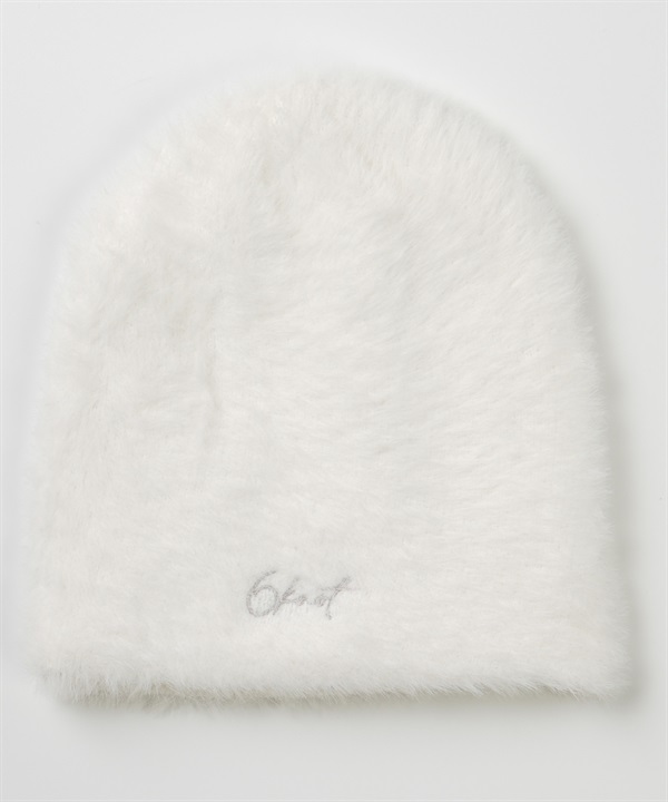 6KNOT シックスノット SHAGGY BEANIE スノーボード ビーニー レディース ニット帽 ムラサキスポーツ 24-25モデル LX J24(WHITE-ONESIZE)