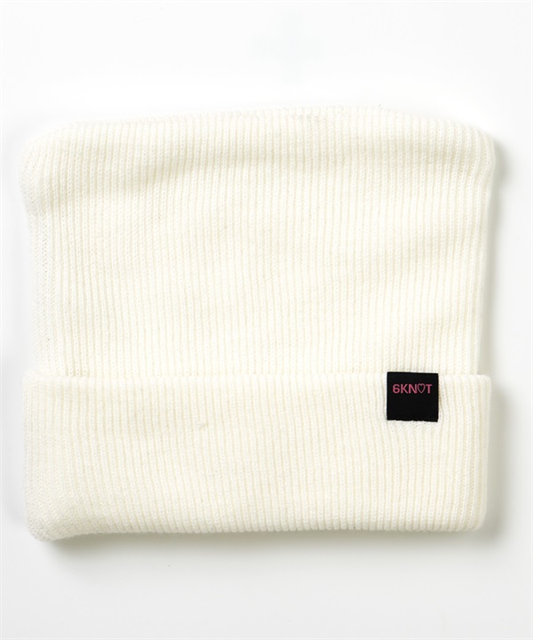 6KNOT シックスノット KITTEN BEANIE スノーボード ビーニー レディース ニット帽 ムラサキスポーツ 24-25モデル LX J24(WHITE-ONESIZE)