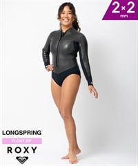 【田岡なつみプロモデル】ROXY ロキシー フロントジップ ロングスリーブ ナツミ RWT241752M ロンスプ レディース(BLK-M)