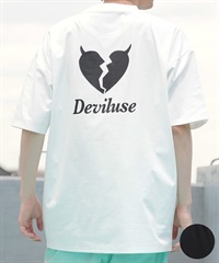 DEVILUSE デビルユース メンズ ラッシュガード 半袖 Tシャツ オーバーサイズ 水陸両用 ムラサキスポーツ限定 243OO1ST303DU(WHT-M)