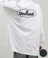 DEVILUSE デビルユース メンズ ラッシュガード 長袖 Tシャツ オーバーサイズ 水陸両用 ムラサキスポーツ限定 243OO1LT089DU(WHT-M)