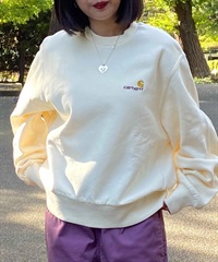 Carhartt/カーハート AMERICAN SCRIPT SWEATSHIRT レディース スウェット トレーナー I032326(NATU-XS)