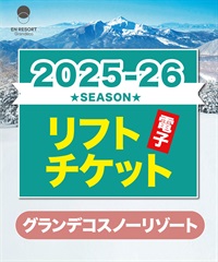 25-26リフト１日券　グランデコスノーリゾート　1日リフト電子チケット　購入後、スマホ画面”右上”の「≡」マイページで確認可能 ※誤って使用された場合の復元は出来かねます。(大人１日券（土休日）-電子チケット)