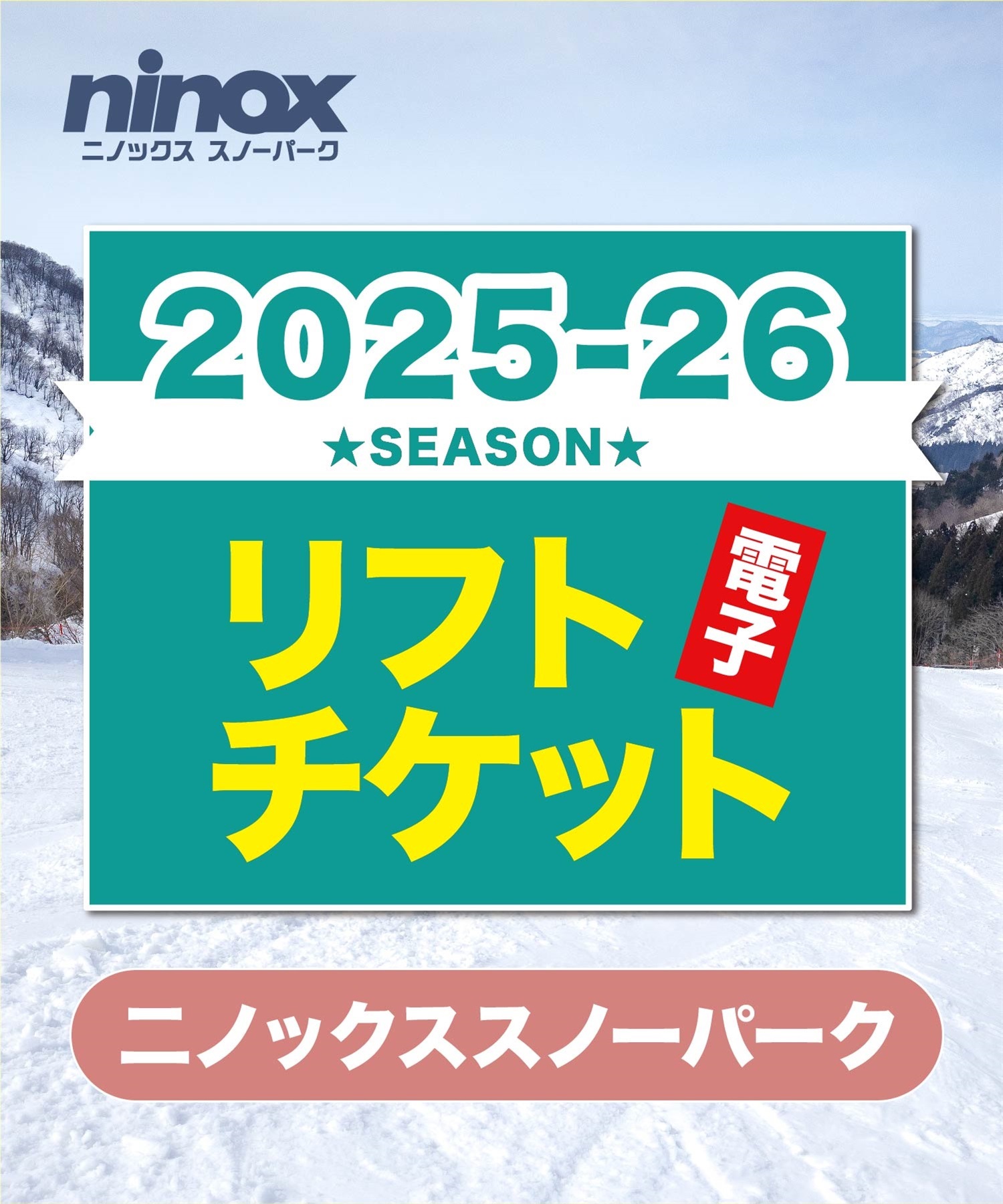 25-26前売券1dayパス　二ノックススノーパーク　1日リフト電子チケット　購入後、スマホ画面”右上”の「≡」マイページで確認可能 ※誤って使用された場合の復元は出来かねます。(１日券（大人）-電子チケット)