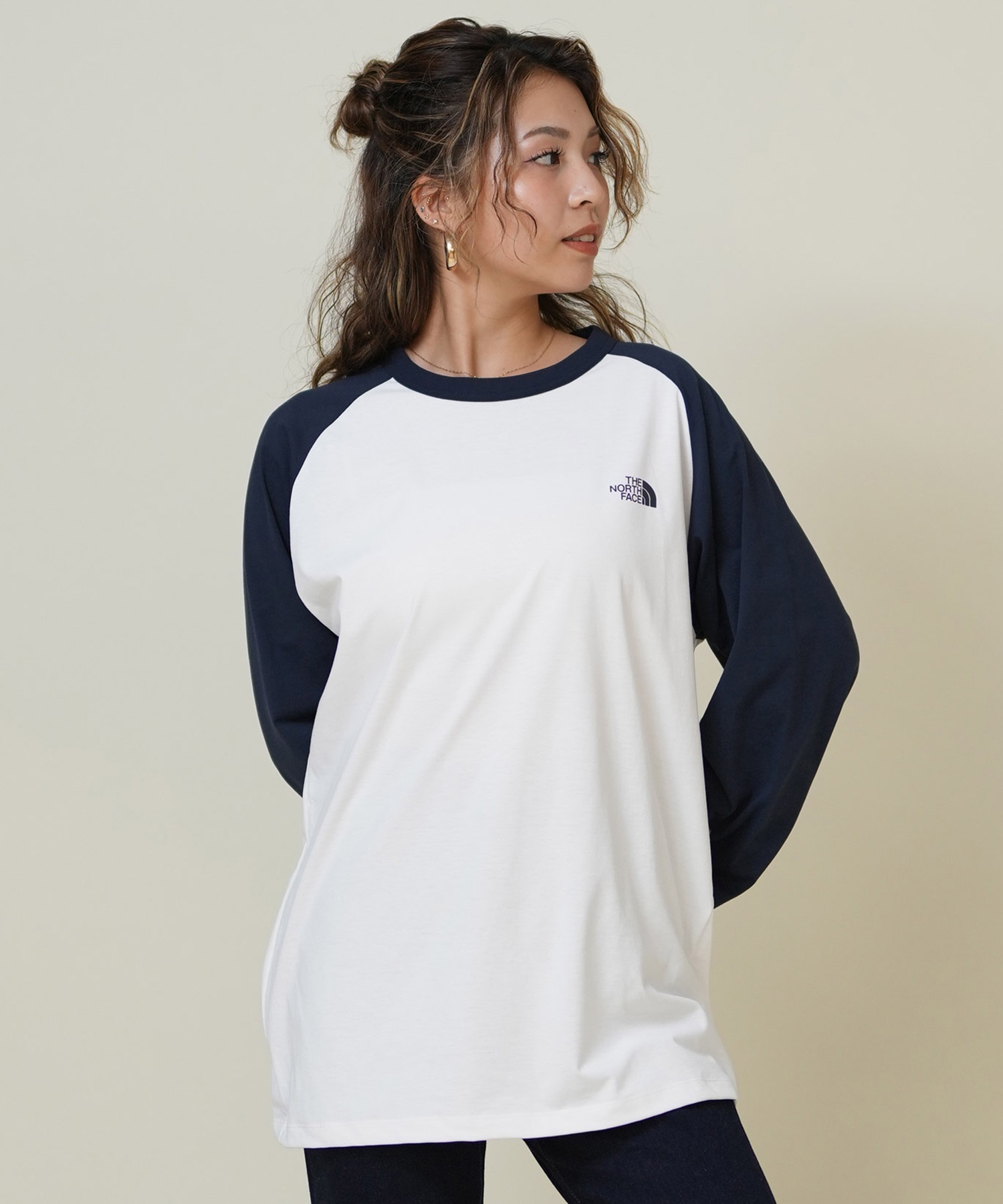 THE NORTH FACE ザ・ノース・フェイス 長袖 Tシャツ ロンT レディース ラグラン ロングスリーブイーエスベースボールティー NT82591(WU-S)