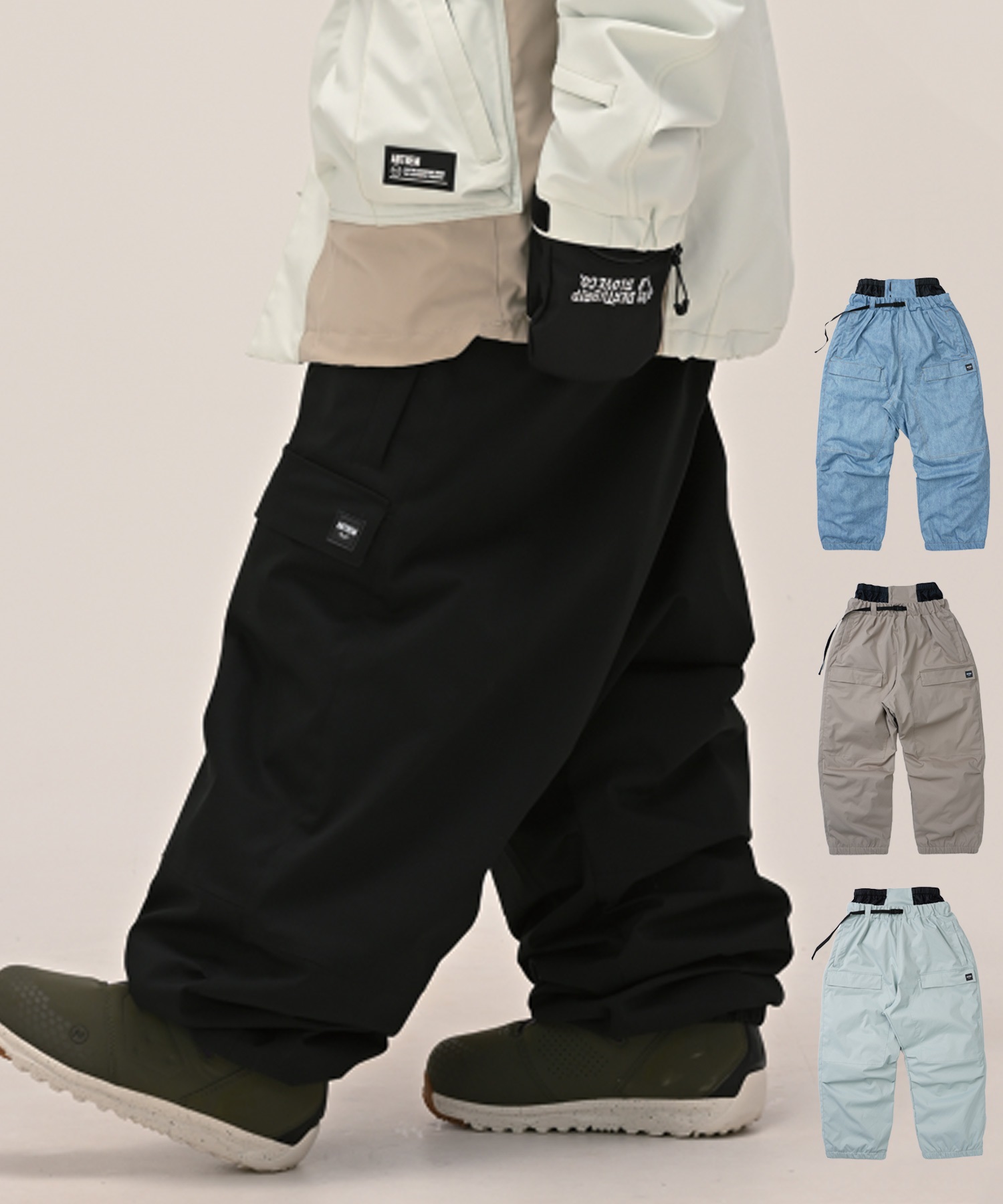 ANTHEM アンセム DOUBLE KNEE スノーボード ウェア パンツ ユニセックス 25-26モデル LL C14【2526】(BLACK-S)