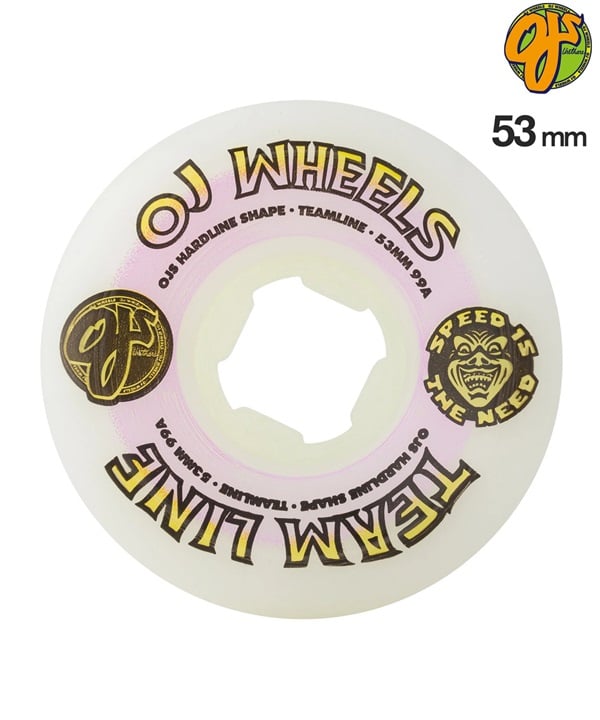 OJ WHEELS オージェーウィール スケートボード ウィール 53mm 99A TEAM LINE ムラサキスポーツ