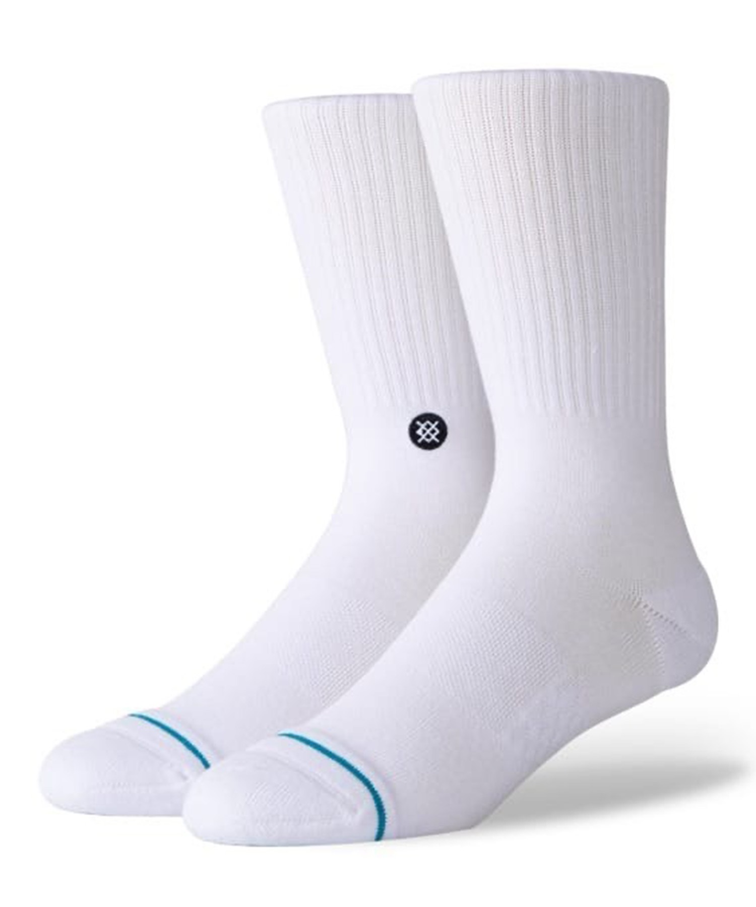 STANCE スタンス ソックス 靴下 ロゴ クルー丈 無地 ICON 3 PACK M556D18ICP#WHT(WHT-L)