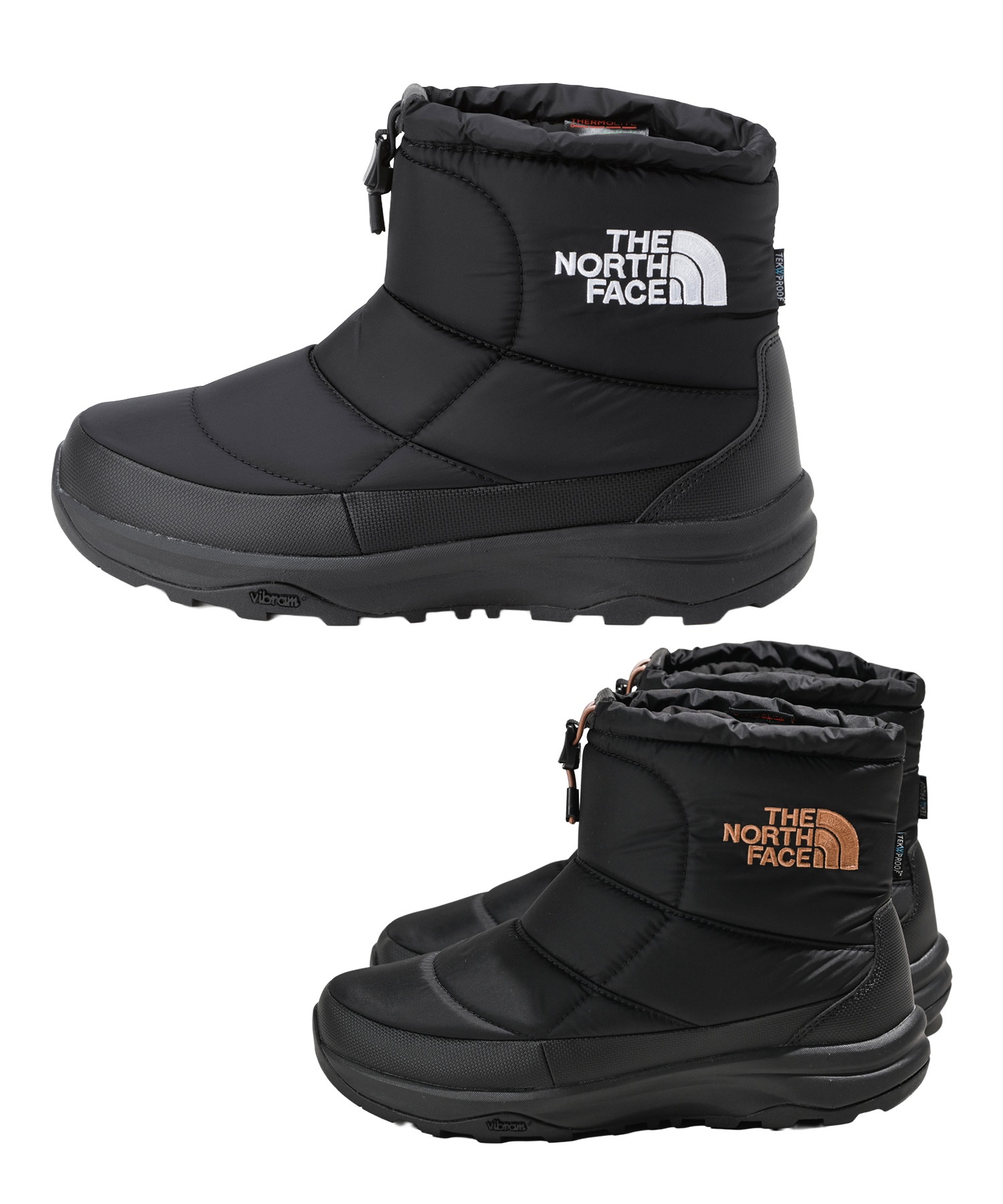 THE NORTH FACE ザ・ノース・フェイス ブーツ メンズ レディース ヌプシ ブーティ ウォータープルーフ ロゴ ショート アークティックグリップ NF52485(KW-23.0cm)