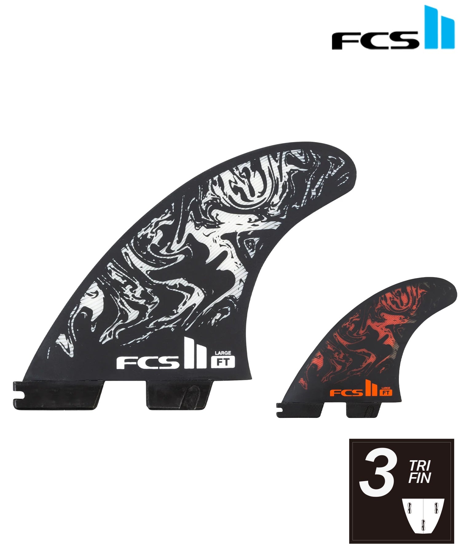 FCS2 エフシーエスツー PC FT TRI フィリペ トレド サーフィン トライ フィン ムラサキスポーツ(BK/RD-M)