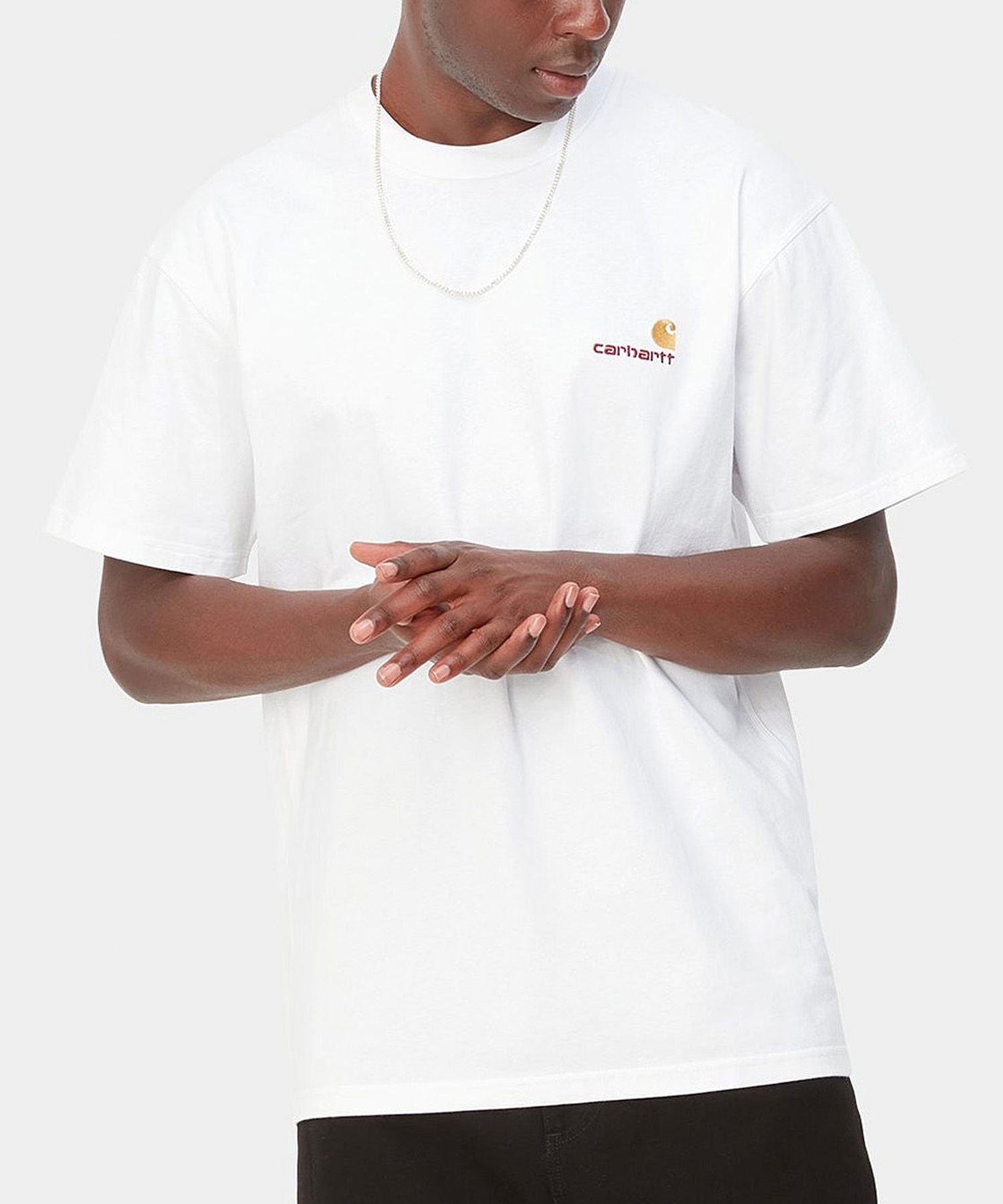 Carhartt WIP カーハートダブリューアイピー 半袖 Tシャツ メンズ ショートスリーブアメリカンスクリプトTシャツ S/S AMERICAN SCRIPT T-SHIRT I029956(WHITE-S)