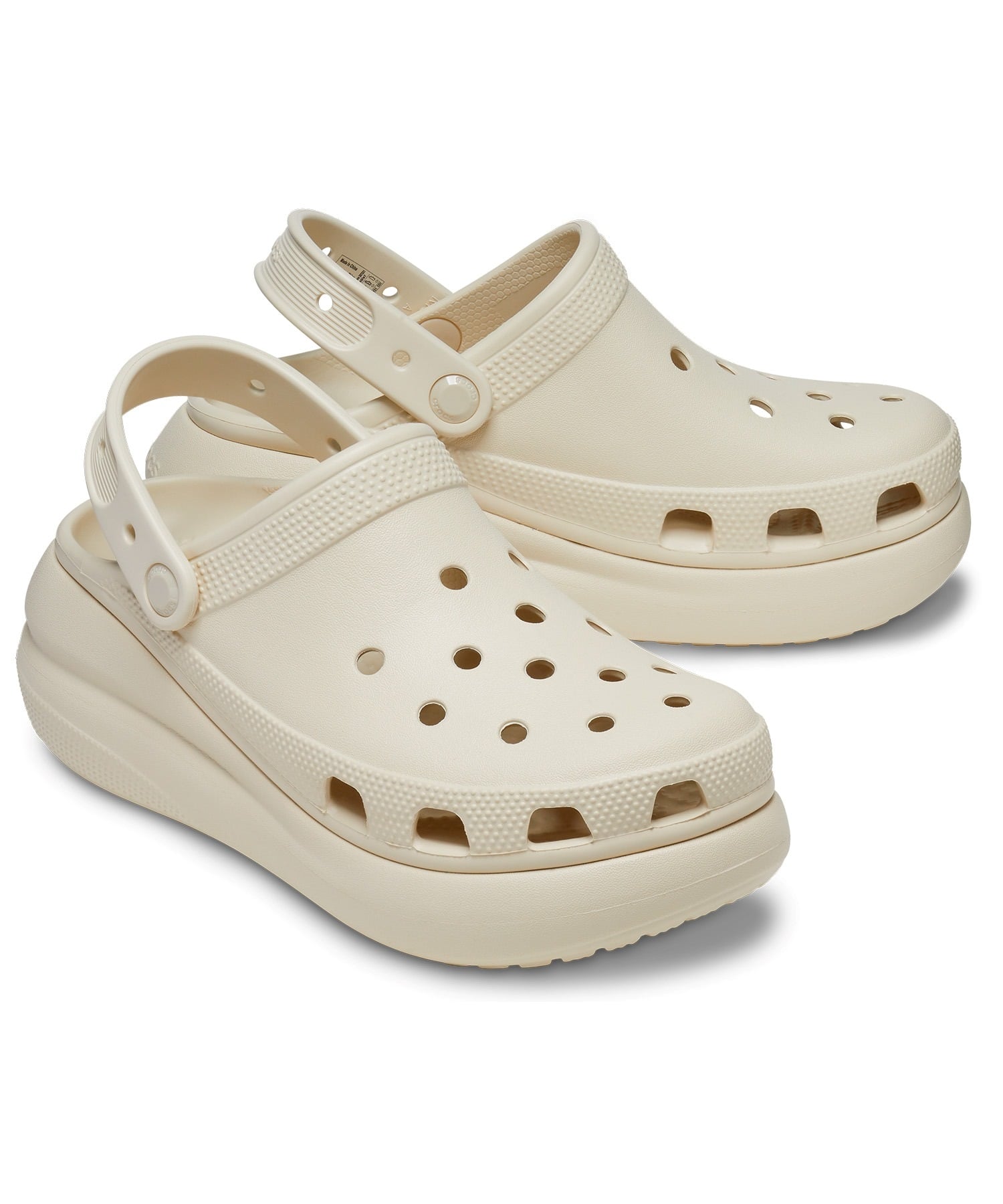 CROCS クロックス シューズ サンダル レディース 厚底 クラッシュ クロッグ CRUSH CLOG 207521-2Y2(BONE-23.0cm)