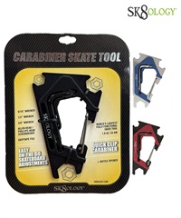 SK8LOGY スケートオロジー スケートボード トリツケ ツール カラビナ 2.0 ムラサキスポーツ(BK/RD-ONE)