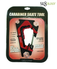 SK8LOGY スケートオロジー スケートボード トリツケ ツール カラビナ 2.0 ムラサキスポーツ(BK/RD-ONE)