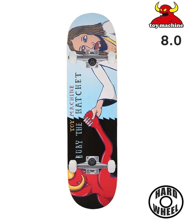 TOY MACHINE トイマシーン スケートボード コンプリート 8.0inch BURY THE HATCHET #02 ムラサキスポーツ