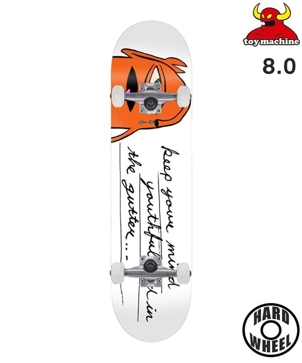 TOY MACHINE トイマシーン スケートボード コンプリート 8.0inch IN THE GUTTER ムラサキスポーツ
