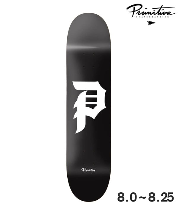 PRIMITIVE プリミティブ スケートボード デッキ 8.0~8.25inch DIRTY P CORE BLACK ムラサキスポーツ 初心者