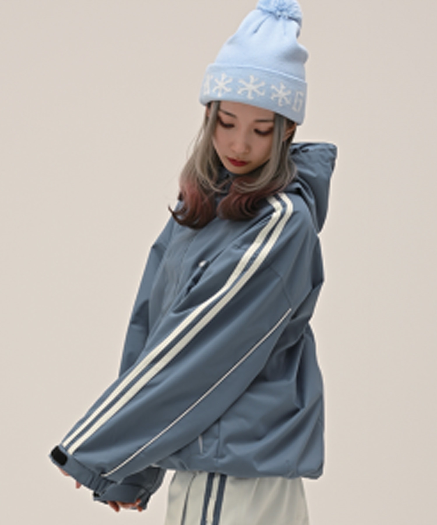 6KNOT シックスノット LINEPIP スノーボード ウェア ジャケット レディース ムラサキスポーツ 25-26モデル LL C28【2526】(BLCHA-S)