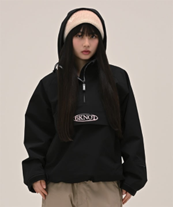 6KNOT シックスノット CHECK スノーボード ウェア ジャケット レディース ムラサキスポーツ 25-26モデル LL C28【2526】(BLACK-S)