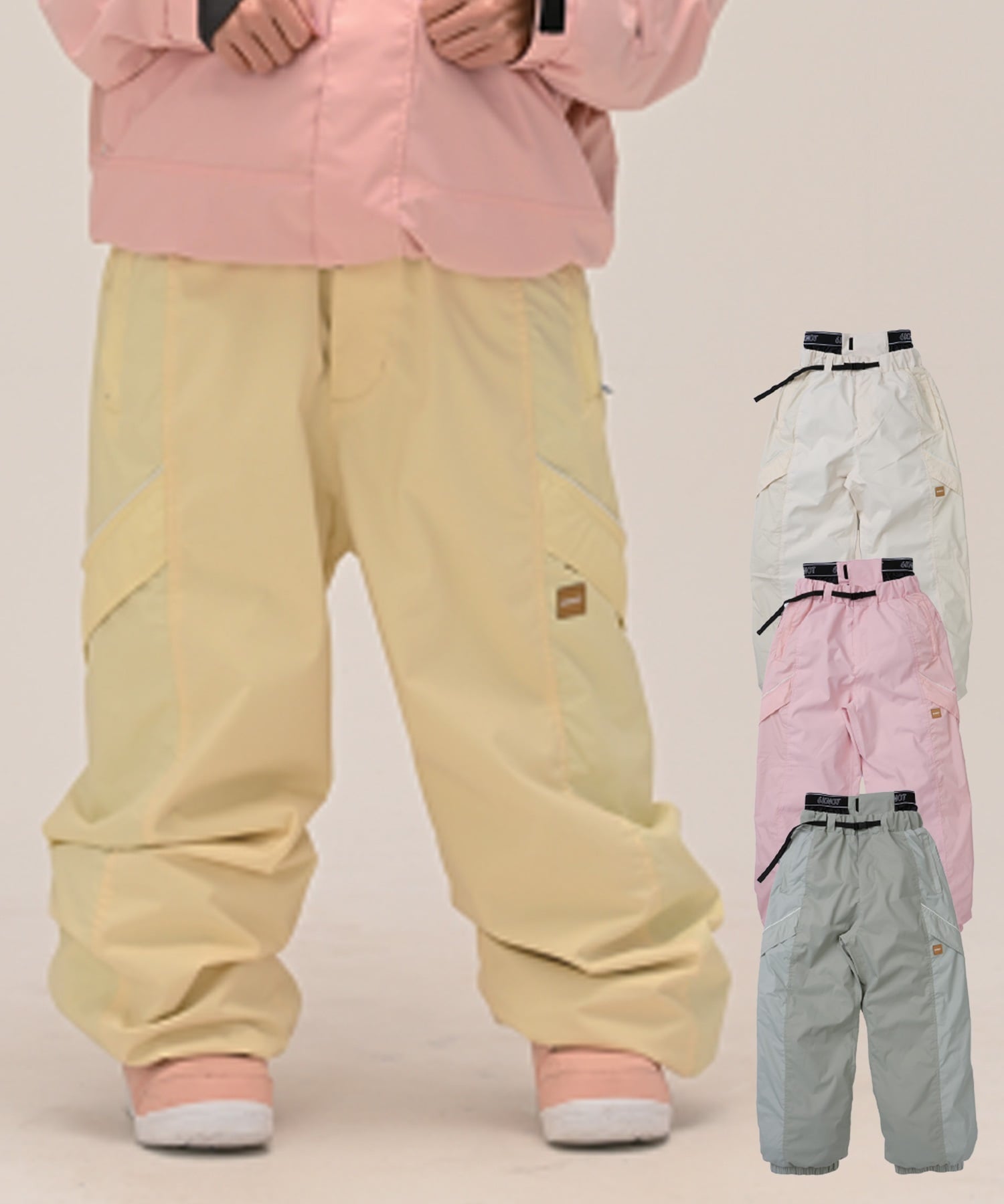 6KNOT シックスノット BRIGHT PANEL スノーボード ウェア パンツ レディース ムラサキスポーツ 25-26モデル LL C28【2526】(IVORY-S)
