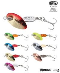 ROOSTER GEAR MARKET ルースターギアマーケット 回 RORO フィッシング ルアー RGM ムラサキスポーツ(CH/GD-3.0g)