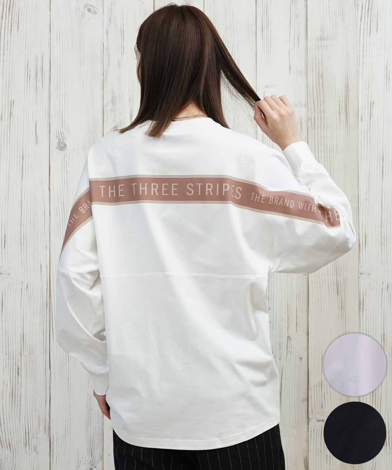 adidas アディダス 長袖 Tシャツ ロンT レディース バックテープ CX380(BK-M)