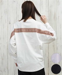 adidas アディダス 長袖 Tシャツ ロンT レディース バックテープ CX380(BK-M)