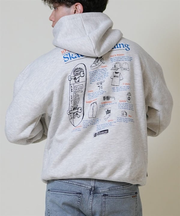 ELEMENT エレメント プルオーバー パーカー メンズ バックプリント スケートボード BF022-003
