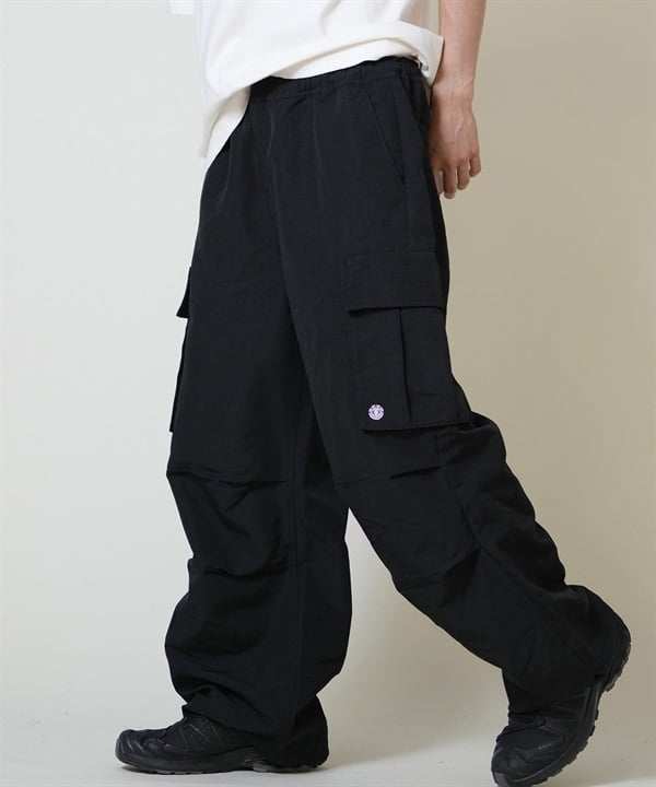 ELEMENT エレメント ロングパンツ メンズ ワイド カーゴパンツ SHOD PANTS CA05 BF022-709(FBK-M)