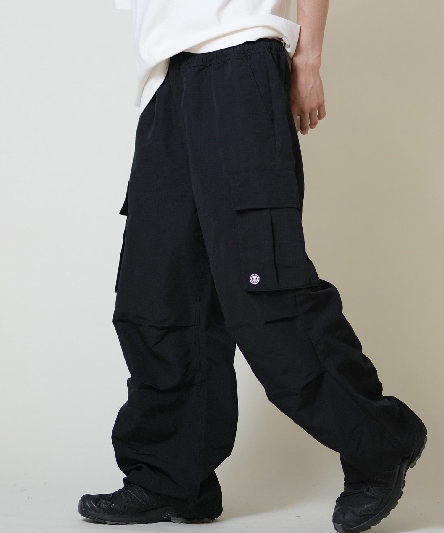 ELEMENT エレメント ロングパンツ メンズ ワイド カーゴパンツ SHOD PANTS CA05 BF022-709(FBK-M)