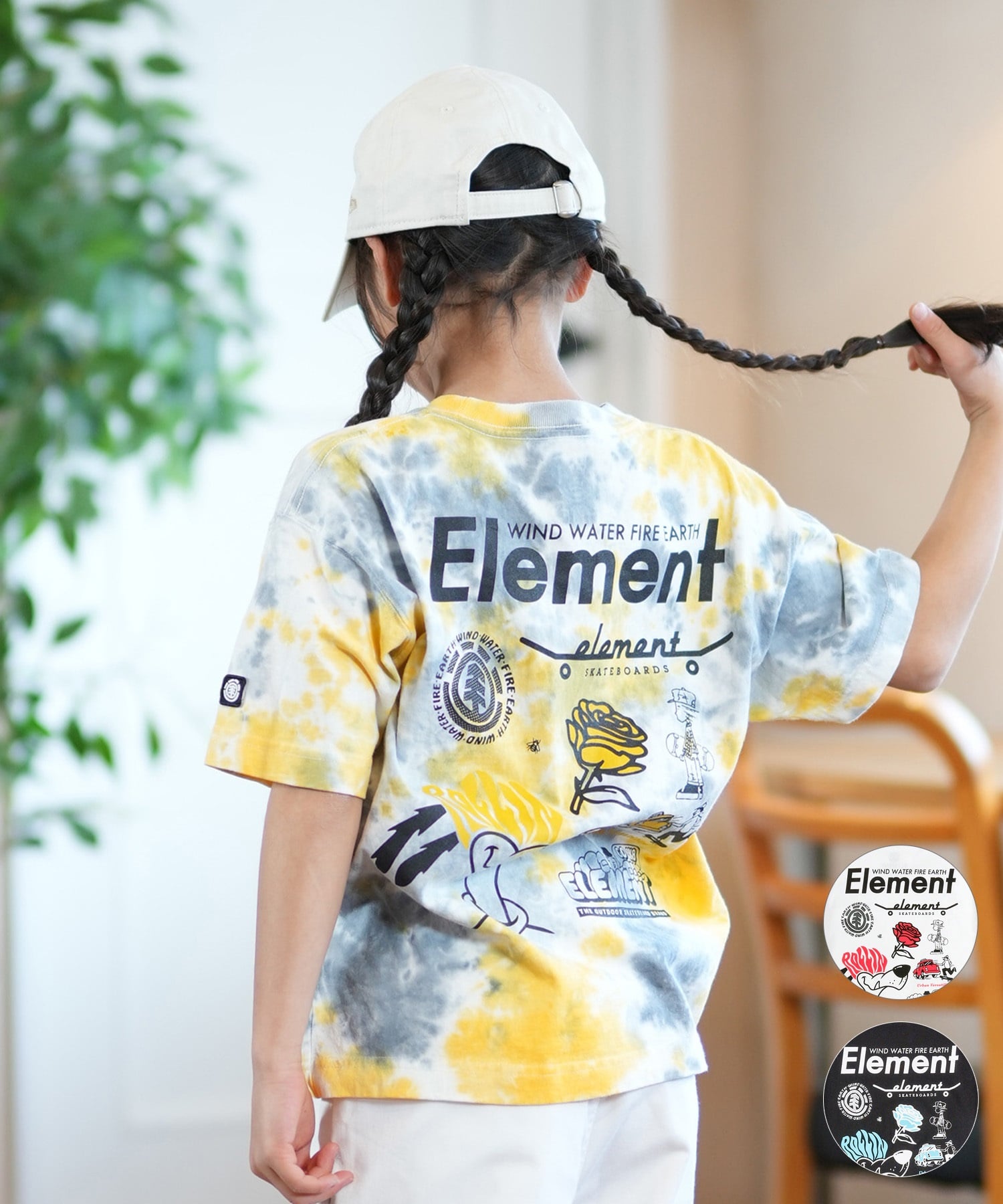 ELEMENT エレメント Tシャツ キッズ 半袖 バックプリント AGE OF SS YOUTH BF025-230(WHT-130cm)