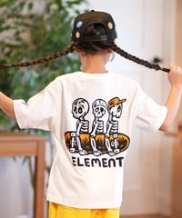 ELEMENT エレメント 半袖 Tシャツ キッズ バックプリント TIMBER 3 SS YOUTH BF025-241(WHT-130cm)