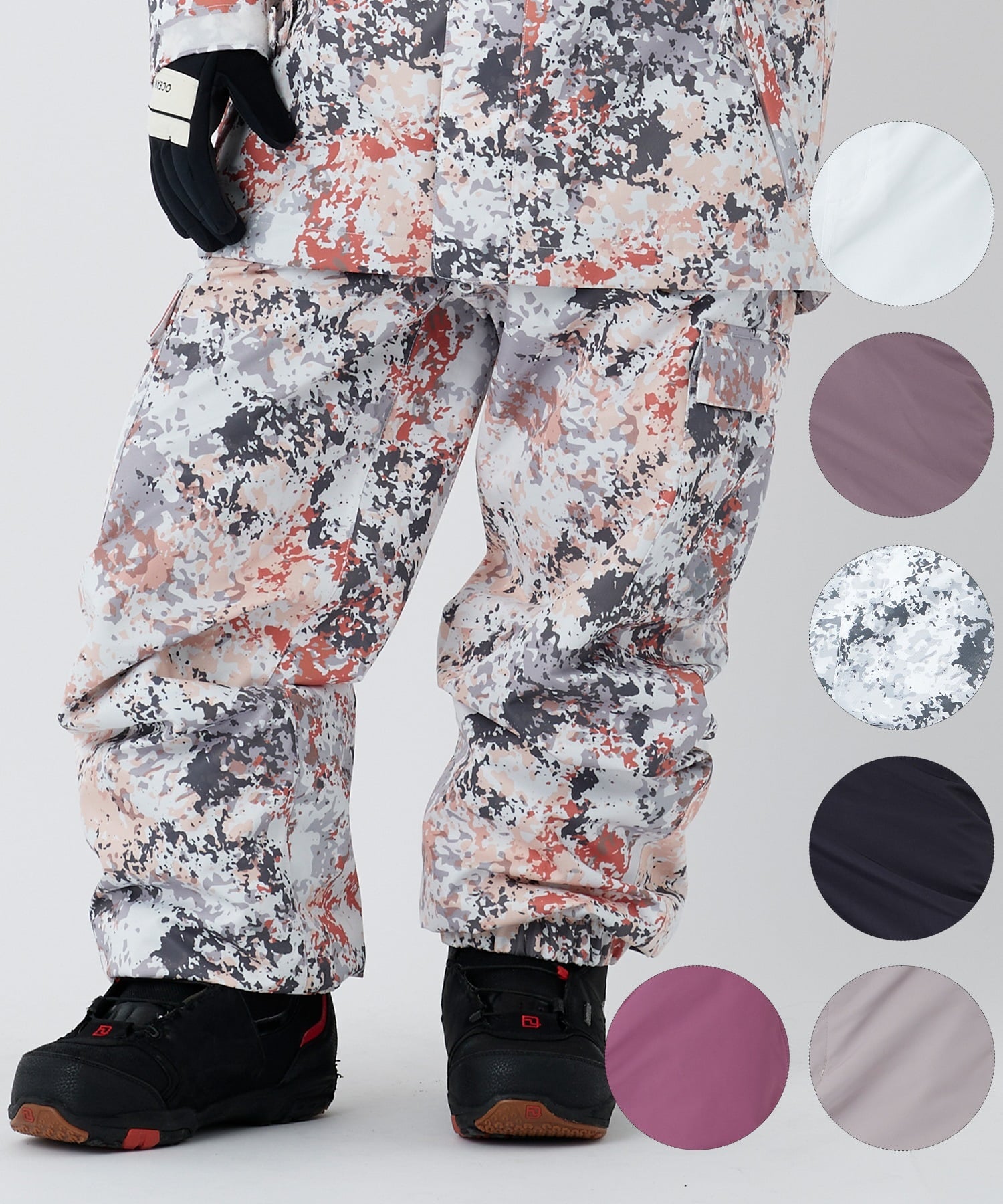 OP オーシャンパシフィック ワークスタイルカーゴパンツ 545705 スノーボード パンツ レディース ムラサキスポーツ 25-26モデル MM D18 【2526】(BK-S)