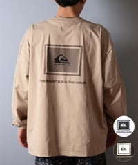 QUIKSILVER クイックシルバー ラッシュガード メンズ 長袖 Tシャツ ロンT バックプリント水陸両用 UVカット QLY251627M ムラサキスポーツ限定(WHT-M)