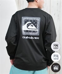 QUIKSILVER クイックシルバー ラッシュガード メンズ 長袖 Tシャツ ロンT バックプリント 水陸両用 UVカット QLY251628M ムラサキスポーツ限定(WHT1-M)