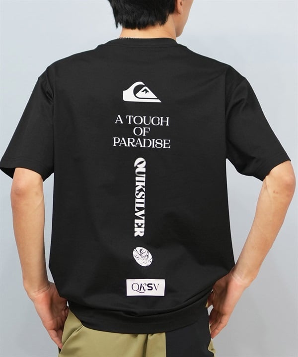 QUIKSILVER クイックシルバー 水着 ラッシュガード 半袖 Tシャツ メンズ バックプリント 水陸両用 UVカット 速乾 QLY252007