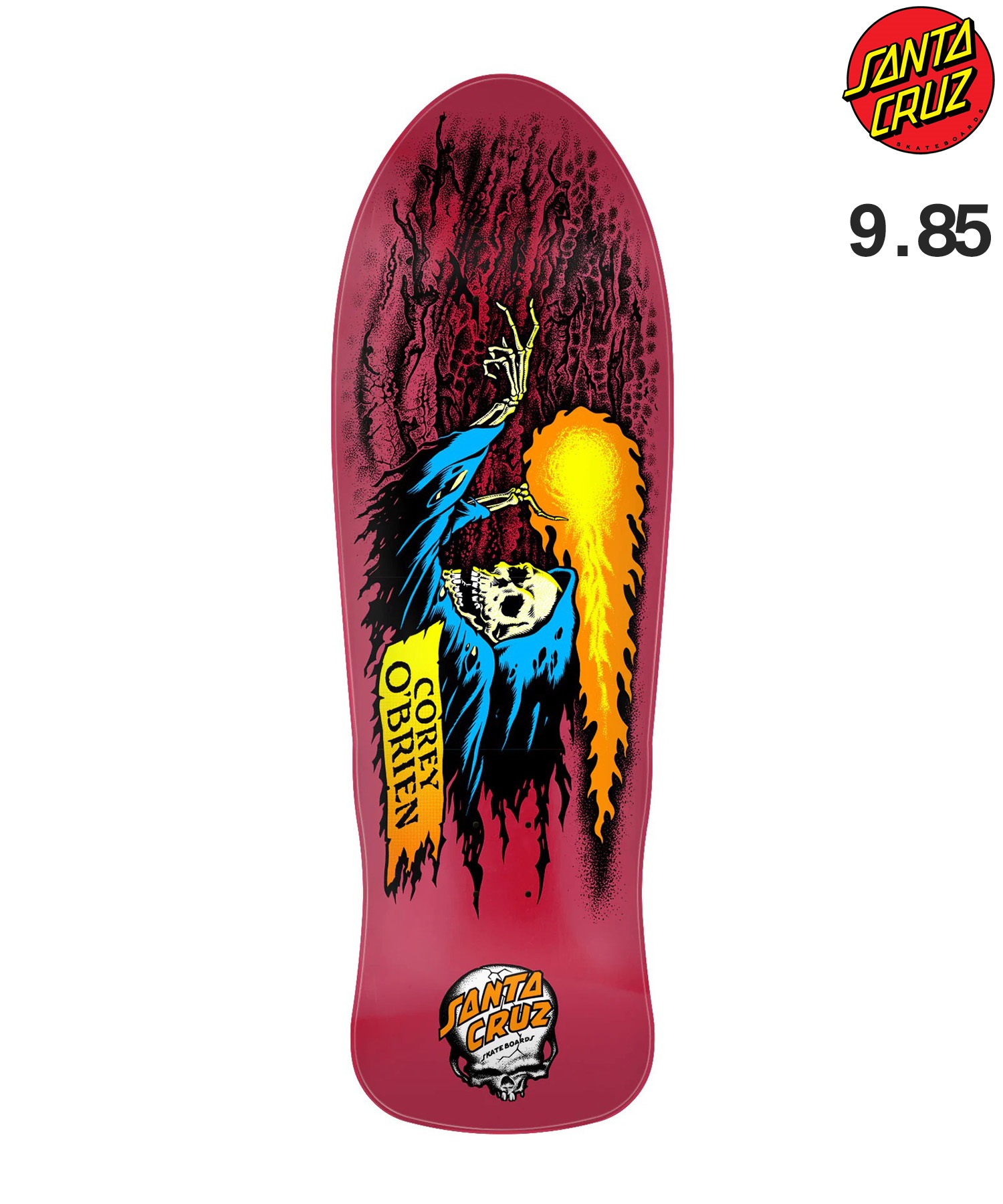 SANTA CRUZ サンタクルーズ スケートボード デッキ 9.85inch REISSUE OBRIEN REAPER ムラサキスポーツ(MULTI-9.85inch)