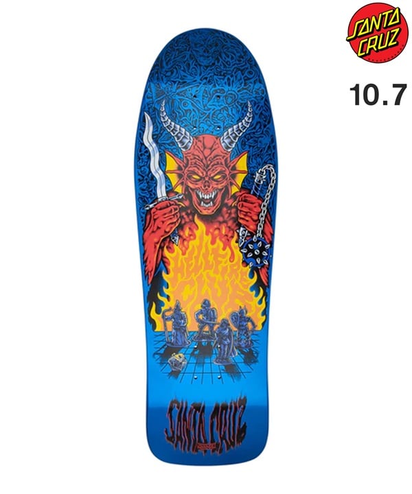 SANTA CRUZ サンタクルーズ スケートボード デッキ STRANGER THINGS 10inch KNOX HELLFIRE PIT  海外ドラマ コラボ ムラサキスポーツ(BLUE-10.7inch)