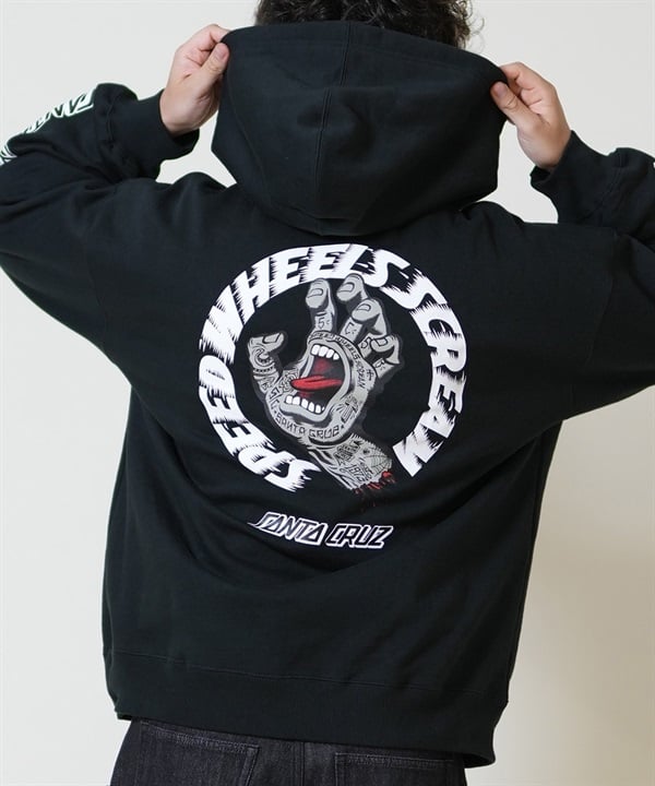 SANTA CRUZ サンタクルーズ プルオーバー パーカー メンズ スウェット フーディー バックプリント 裏起毛 502254303 ムラサキスポーツ限定