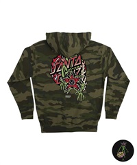 【11月10日発売】 SANTA CRUZ サンタクルーズ × STRANGER THINGS プルオーバー パーカー メンズ ST P OHOOD DEMOGORGON DOT 510255301(BLK-M)