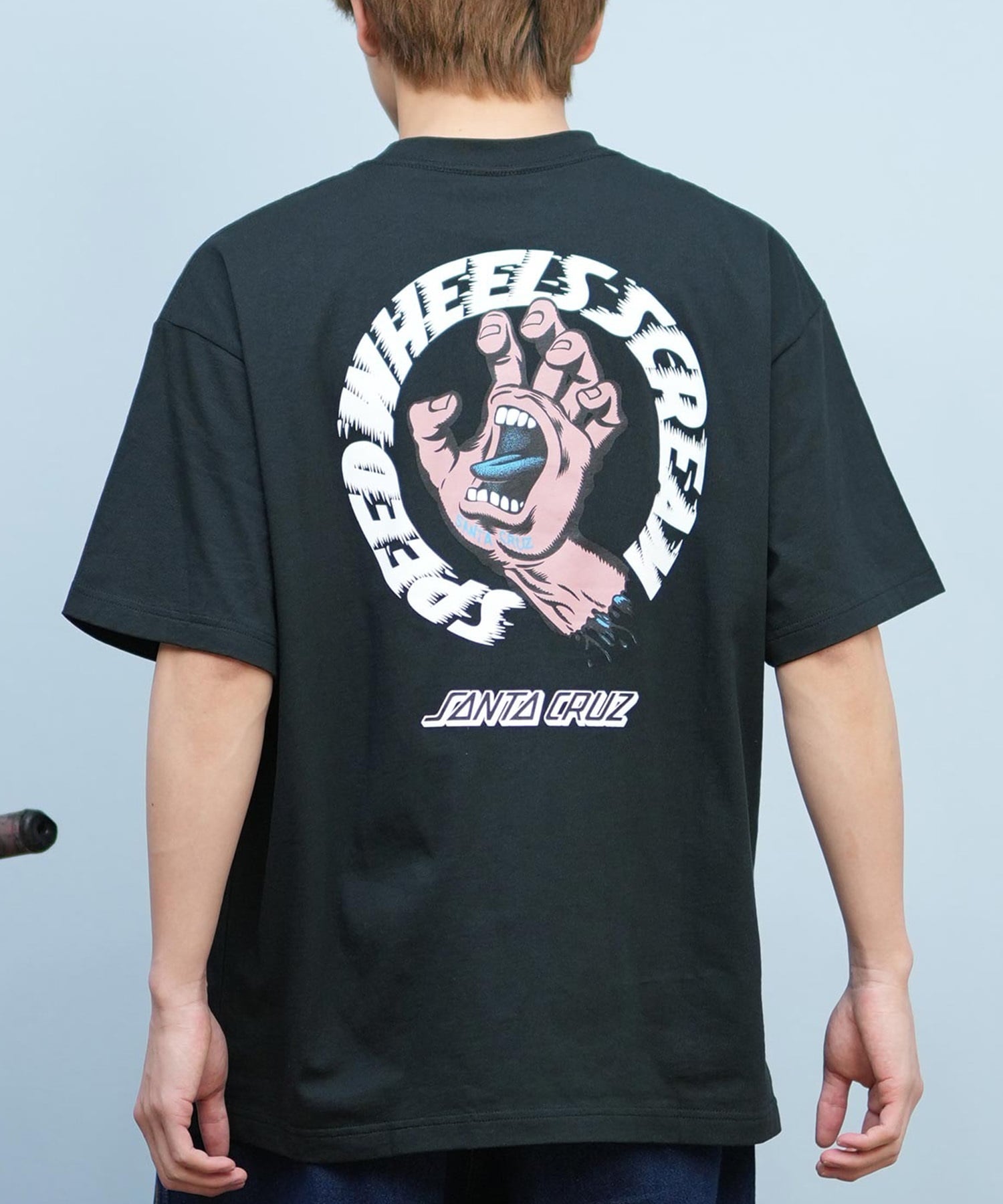 SANTACRUZ サンタクルーズ 半袖 Tシャツ メンズ バックプリント ロゴ スクリーミングハンド 502252401 ムラサキスポーツ限定(OBKPK-M)