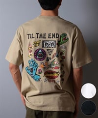 SANTACRUZ サンタクルーズ 半袖 Tシャツ メンズ バックプリント ロゴ スクリーミングハンド 502252402 ムラサキスポーツ限定(WHITE-M)