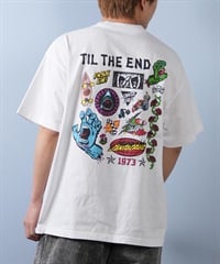 SANTACRUZ サンタクルーズ 半袖 Tシャツ メンズ バックプリント ロゴ スクリーミングハンド 502252402 ムラサキスポーツ限定(WHITE-M)