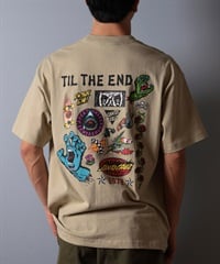 SANTACRUZ サンタクルーズ 半袖 Tシャツ メンズ バックプリント ロゴ スクリーミングハンド 502252402 ムラサキスポーツ限定(GRIGE-M)