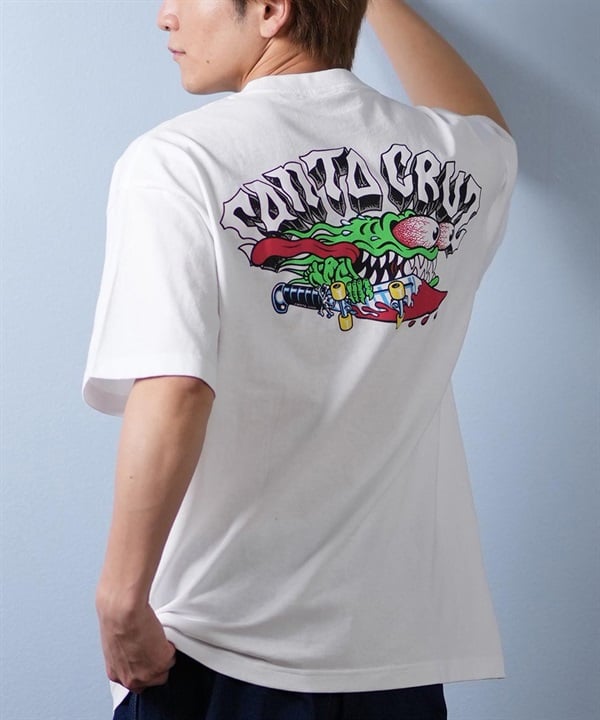 SANTACRUZ サンタクルーズ 半袖 Tシャツ メンズ バックプリント SLASHER 502252404 ムラサキスポーツ限定(WHITE-M)