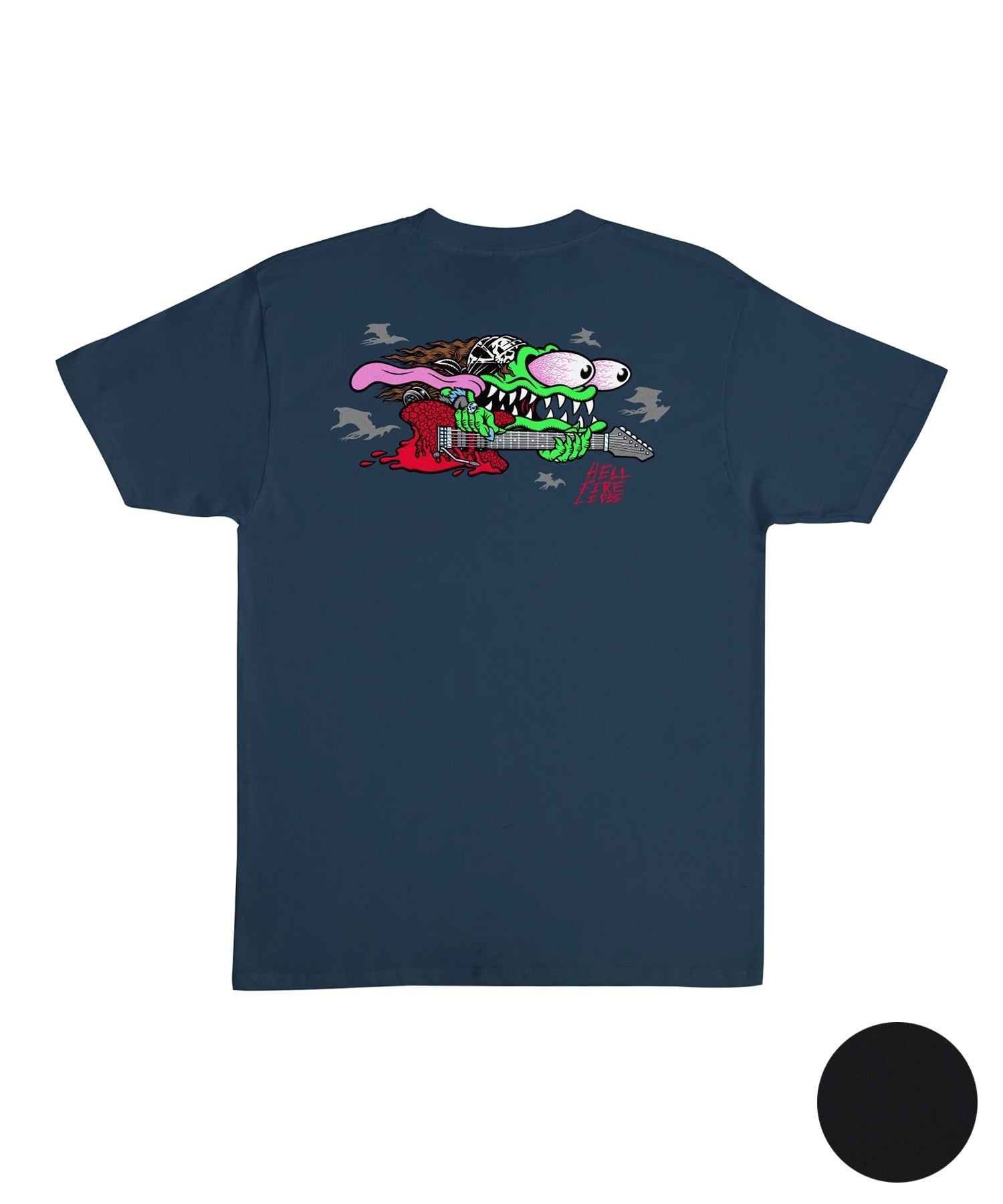 【11月10日発売】SANTA CRUZ サンタクルーズ × STRANGER THINGS 半袖 Tシャツ メンズ ST S S-T EDDIE SLASHER 510255402(BLDK-M)