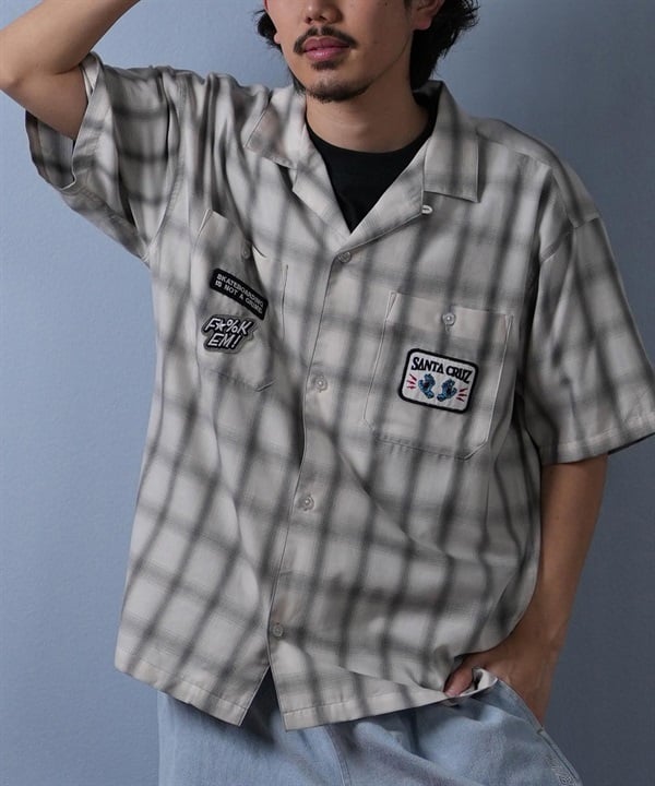 SANTACRUZ サンタクルーズ 半袖 シャツ メンズ チェック柄 502252201 ムラサキスポーツ限定
