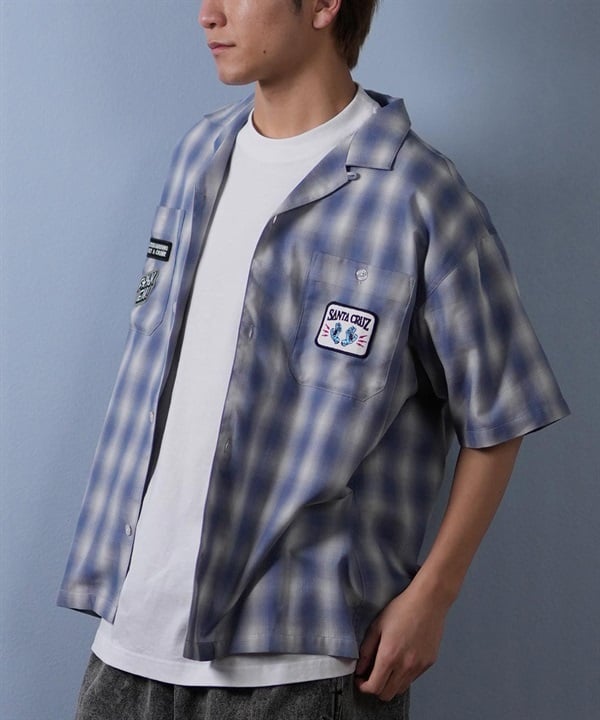 SANTACRUZ サンタクルーズ 半袖 シャツ メンズ チェック柄 502252201 ムラサキスポーツ限定