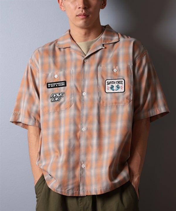 SANTACRUZ サンタクルーズ 半袖 シャツ メンズ チェック柄 502252201 ムラサキスポーツ限定